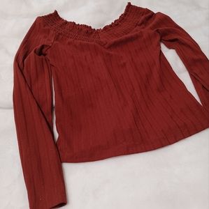 Long sleeve off shoulder size Small